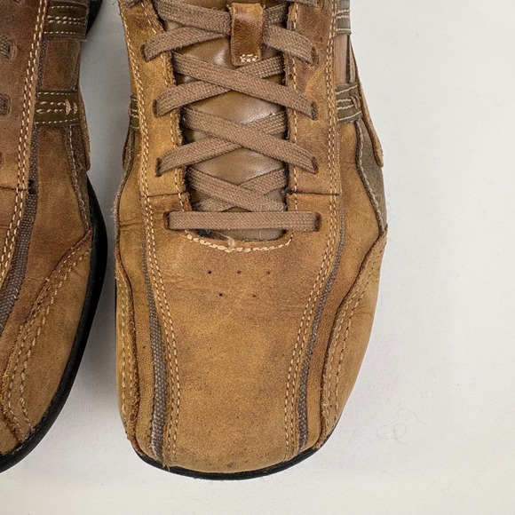 Skechers Relaxed Step 62033 Mens Tan Leather Casual Oxford Sneakers Size 10 main image 8